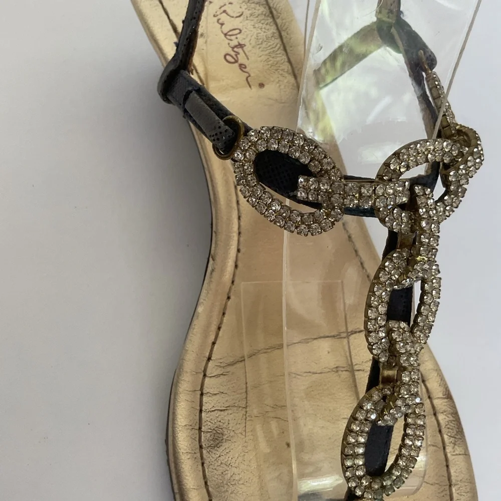 Lilly Pulitzer Jeweled Wedge Sandal Size 8 - Picture 5 of 16